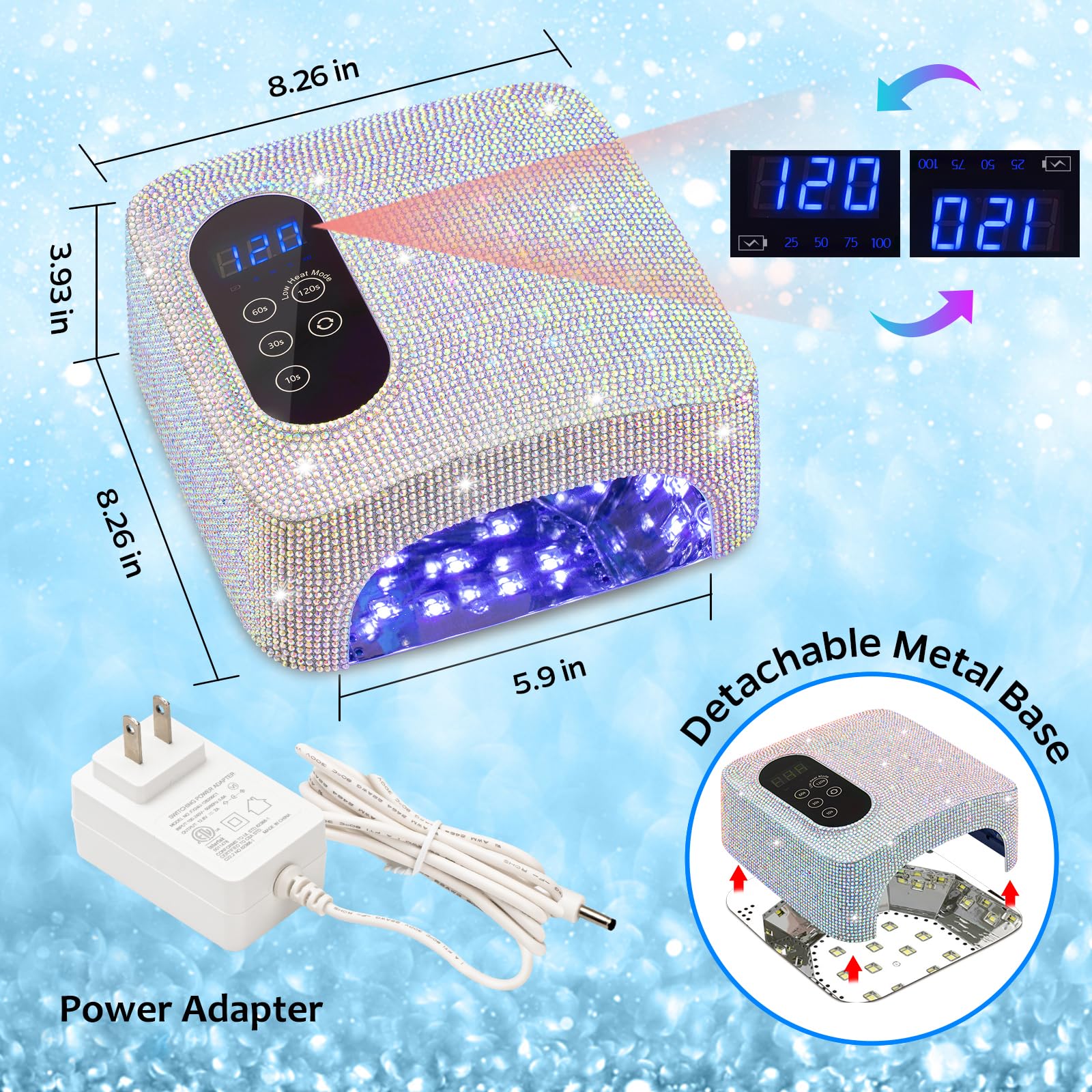 Amazon | COLORENE コードレス UV LED ネイルランプ 72W 充電式